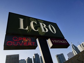 An LCBO sign is pictured in this 2012 file photo. (Postmedia News files)