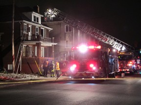 Firefighters on the scene at 280 Campbell Ave. (Photo: Beatrice Fantoni/The Windsor Star)