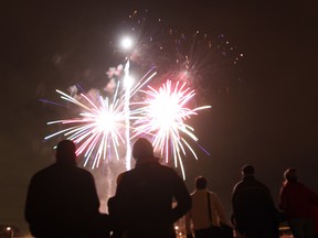 Fireworks mark New Year's Eve celebrations at Lanspeary Park in Windsor, Ont. in this Dec. 31, 2011 file photo. (Dylan Kristy / The Windsor Star)