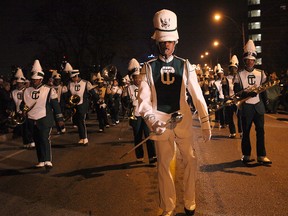 A marching band performs at the 2012 Windsor Santa Claus Parade on Riverside Drive Saturday, December 1, 2012 in Windsor, Ont.      (KRISTIE PEARCE / The Windsor Star)
