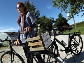 Meg Balsillie is photographed at her parents farm south of Harrow on Wednesday, September 19, 2012. Balsillie has started the company Farm Dog Cycles and offers bike rentals and tours of the area. (TYLER BROWNBRIDGE / The Windsor Star)