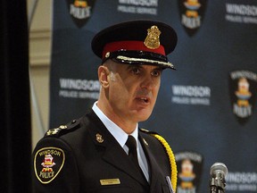 Windsor Police Chief Al Frederick at his swearing-in ceremony at the St. Clair Centre for the Arts in Windsor, Ont. on Dec. 5, 2012. (Tyler Brownbridge / The Windsor Star)