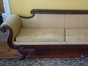 Regency-style sofa: $750