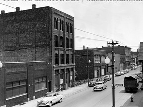June 1953-The site of Windsor's first civic centre will rise at the corner of Sandwich St. and Dougall at the site of the former Windsor tent and Awning which will be demolished. (The Windsor Star-FILE)