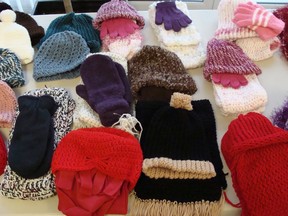 Women out with Women hat and scarf donations (Photo: Courtesy Women Out with Women)