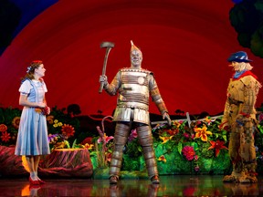 LaSalle's Danielle Wade, left, as Dorothy, Mike Jackson as Tin Man and Jamie McKnight as Scarecrow star in The Wizard of Oz . (Cylla von Tiedemann/Mirvish Productions)