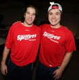 Windsor's Alex Aleardi, from left, and Alex Khokhlachev attend a news conference at the WFCU Centre. (NICK BRANCACCIO/The Windsor Star)