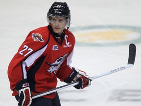 Spitfires captain Saverio Posa was traded to Guelph Wednesday. (DAN JANISSE/The Windsor Star)