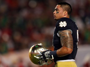 The uncle of Ronaiah Tuiasosopo says the family plans to determine when and how his nephew would talk about the Manti Te'o dead girlfriend hoax. (Mike Ehrmann/Getty Images)