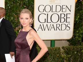 Taylor Swift arrives at the 70th Annual Golden Globe Awards held at The Beverly Hilton Hotel on January 13, 2013 in Beverly Hills, California.  (Jason Merritt/Getty Images)