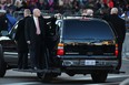 A Secret Service vehicle escorts President Barack Obama and First Lady Michelle Obama's motorcade during the inauguration parade on January 21, 2013 in Washington, DC. (John Moore/Getty Images)