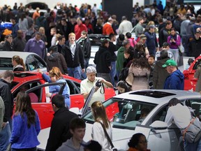 Large crowds flock to the 2013 North American International Auto Show at Cobo Hall in Detroit, Sunday, January 20, 2013.  (DAX MELMER / The Windsor Star)