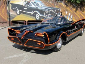 This October 2012 file photo provided by Barrett-Jackson/George Barris shows the original Batmobile in Los Angeles. Batman's original ride, from the 1960s TV series, has sold at auction for $4.2 million on Saturday, Jan. 19, 2013. (AP Photo/Courtesy Barrett-Jackson/George Barris, File)