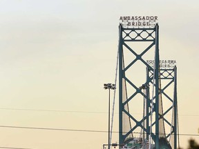 File photo of the Ambassador Bridge in Windsor, Ont. (Windsor Star files)