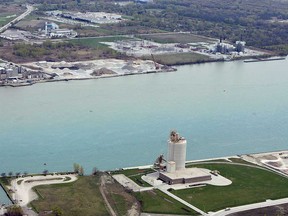 The site of the proposed new bridge on April 23, 2010.  (TYLER BROWNBRIDGE / The Windsor Star)