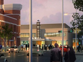 Architect concept of downtown Windsor, Ont. Greyhound bus station renovation (Handout)