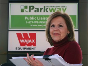 Janice Phillips is thankful for her employment as a document control officer with Windsor Essex Mobility Group, Friday December 14, 2012. (NICK BRANCACCIO/The Windsor Star)