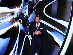 Jim Farley, executive vice president global marketing, sales, service and Lincoln, speaks during the Lincoln press conference at the North American International Auto Show in Detroit, Michigan on Monday, January 14, 2013. (TYLER BROWNBRIDGE / The Windsor Star)