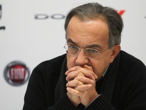 Sergio Marchionne, CEO of Chrysler Group LLC, speaks with media at the North American International Auto Show at Cobo Hall in Detroit Michigan, Monday, January 14, 2013. (DAX MELMER / The Windsor Star)