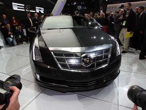 Cadillac ELR drew a large media crowd during NAIAS at Detroit's Cobo Centre January 15, 2013.  (NICK BRANCACCIO / The Windsor Star)