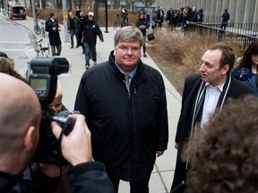 Former Nortel CFO Douglas Beatty is photographed while leaving court in Toronto Monday, January 14, 2013. A judge dismissed three former Nortel executives accused of fraud Monday. (Darren Calabrese/National Post)