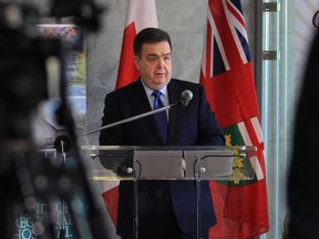 Ontario Minister of Finance Dwight Duncan speaks during a announcement on Thursday, Jan. 24, 2013, that the province will fund $2.5 million this year towards a study that develops the scope and governance for a state-of-the-art, single site hospital to serve Windsor-Essex. (JASON KRYK/The Windsor Star)