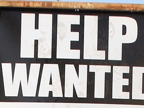 File photo of help wanted sign. (Windsor Star files)