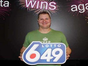 James Whittaker from Edmonton won $15,689,035.70 in LOTTO 6/49.
Photograph by: (Handout)