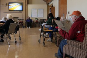 Residents carry on in the lobby area of Banwell Gardens long term care facility on Banwell Road near Tecumseh road East January 28 2012. (NICK BRANCACCIO/The Windsor Star)
