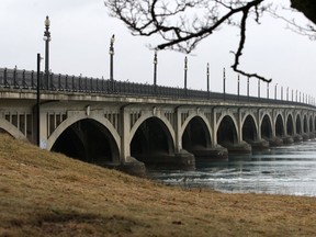 Bridge connects Belle Isle to Detroit, Michigan.  The island park will not be taken over the State of Michigan.  (NICK BRANCACCIO/The Windsor Star)