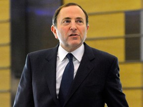 NHL commissioner Gary Bettman meets the media after labour negotiations last year. (AP photo)