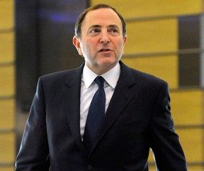NHL commissioner Gary Bettman meets the media after labour negotiations last year. (AP photo)