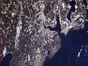 Sydney, N.S. on a clear winter's day, Jan. 9, 2013, as seen from the International Space Station by Canadian astronaut Chris Hadfield.