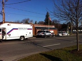 Windsor police and fire responded to the Canada Post office on Grand Marais Road West for reports of a suspicious powder on Jan. 16, 2013. The powder was later determined to be protein powder. (BEATRICE FANTONI/The Windsor Star)