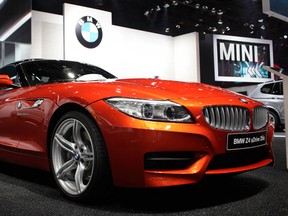 A BMW Z4 SDrive 35is is pictured at the North American International Auto Show at Cobo Hall, in Detroit, Michigan, Tuesday, January 15, 2013.  (DAX MELMER / The Windsor Star)