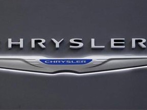 A Chrysler logo is pictured in this 2012 file photo. THE CANADIAN PRESS/AP - Gene J. Puskar