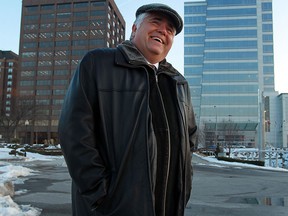 Peter Hrastovec is photographed at the foot of Ouellette Avenue in Windsor on Monday, January 7, 2013. Hrastovec is part of a group which would like to put a large scale flag at the spot.           (TYLER BROWNBRIDGE / The Windsor Star)