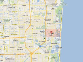 Hallandale Beach, Fla. is pictured in this Google Maps screenshot. (Handout/The Windsor Star)