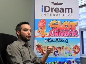 Jacob Duhaime is founder and CEO of iDream Interactive, a local company that produces apps for online video  games. (JASON KRYK / The Windsor Star)