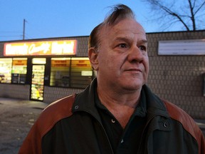 Gary McLarty is photographed in front of the Charron's Quality Market in Windsor on Friday, January 4, 2013. McLarty was able to track the individuals who stole his car to the store after they checked his winning lottery ticket.         (TYLER BROWNBRIDGE / The Windsor Star)