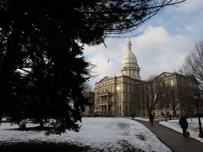 The Michigan State House is seen in Lansing, Mich., Wednesday, Jan. 9, 2013.(AP Photo/Carlos Osorio)