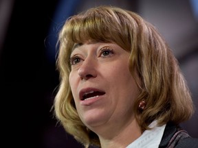 Ontario Education Minister Laurel Broten speaks to reporters in Toronto on Thursday, Jan. 3, 2013. Ontario's governing Liberals are imposing new contracts on tens of thousands of teachers and education workers in public schools across the province. Broten says she's using Bill 115 to impose the new collective agreements on elementary and high school teachers, to freeze wages and stop strikes as the government battles a $14.4-billion deficit. THE CANADIAN PRESS/Frank