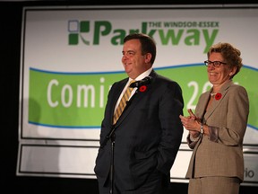 Ontario Minister of Finance Dwight Duncan, and premier-designate Kathleen Wynne are pictured in this 2010 file photo. (DAN JANISSE / The Windsor Star)