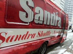 The official Sandra Pupatello shuttle, outside the OLP convention site on Jan. 25, 2013. (Dalson Chen / The Windsor Star)