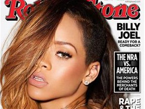 This magazine cover image released by Rolling Stone shows performer Rihanna on the cover of the February 2013.  The issue hits news stands on Friday, Feb. 1. (Associated Press/Rolling Stone)