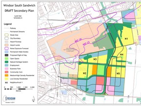 Windsor South Sandwich DRAFT Secondary Plan. (The Windsor Star-City of Windsor Handout)
