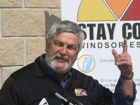 Essex County Warden Tom Bain speaks on June 8, 2011, at a news conference for the "Stay Cool Windsor-Essex campaign. (Windsor Star files)