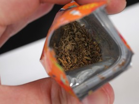 The IZMS, a synthetic form of marijuana is shown here, Tuesday, Jan. 29, 2013. It was purchased from a Windsor, Ont. convenience store. (DAN JANISSE/The Windsor Star)