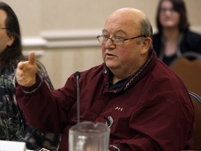 Rolly Marentette takes part in a WSIB hearing at the Holiday Inn in Windsor on  April 20, 2011. (Windsor Star files)