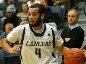 Josh Collins paced the University of Windsor Lancers with 24 points Saturday, Feb. 1, 2013, in their 96-71 win over the Brock Badgers, at the St. Denis Centre. (Special to The Star, file)